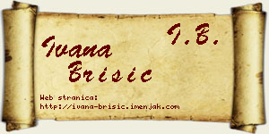 Ivana Brisić vizit kartica